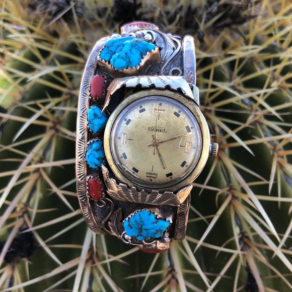 Navajo Other - Vintage Navajo Gold & Sterling Silver Watch Cuff